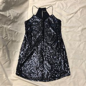 Navy Sequin Cocktail Dress